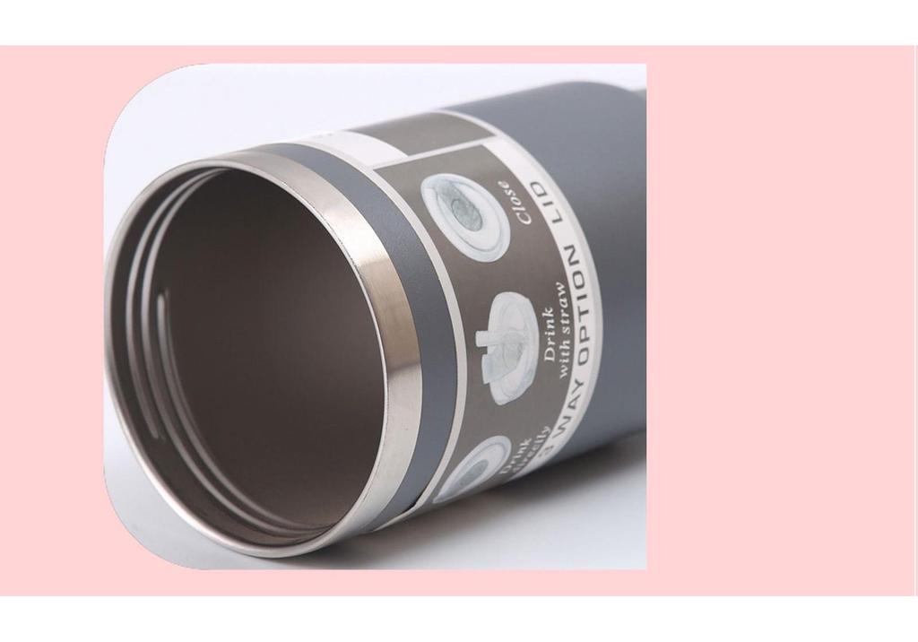 30oz Edelstahl tragbarer Reise-Thermosbecher mit Strohhalm - Großes Fassungsvermögen für Outdoor-/Autonutzung