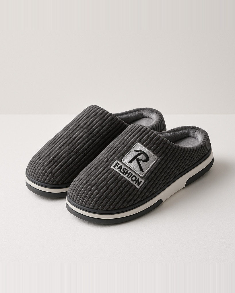 Chaussons d'hiver en coton pour la maison et le ménage des hommes, pantoufles en coton antidérapantes, simples et chaudes pour une utilisation en intérieur