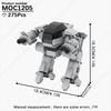 MOOXI Película Juego Robot Mecha Tanque Modelo Ladrillos MOC Creativo DIY Bloques de Construcción Ensamblados Compatibles Con Juguetes de Colección de Figuras