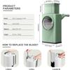 2026 New New Rotary Vegatble Grater Manual Mandoline Slicer with 3 Drum Blades Kitchen Vegetable Slicer Grater Cutter