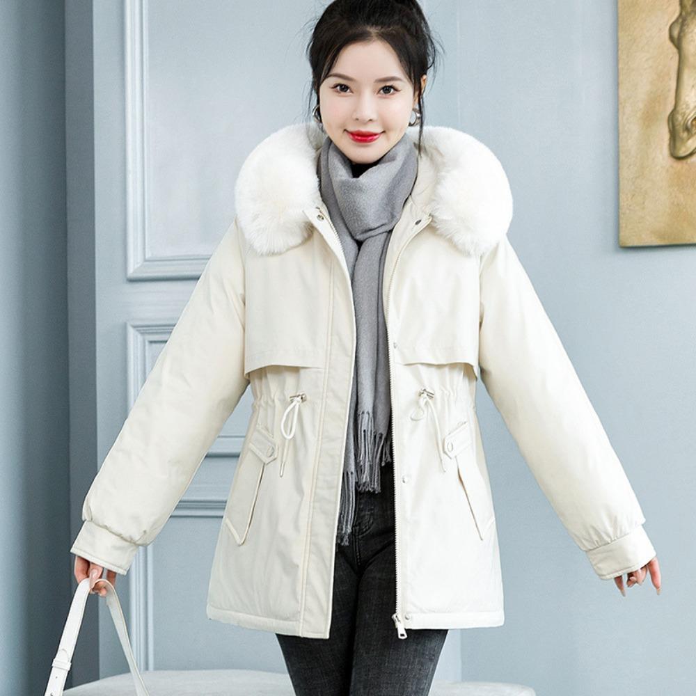The New Pie Overcomes the Coat for Women's Medium and Long Korean Version of the Waist Cotton-padded Jacket with Down Cotton-padded Jacket.