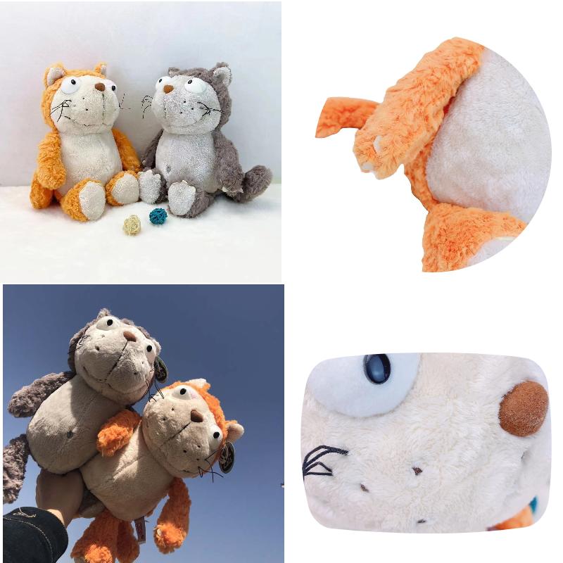 Plush Cat Adorable Toy Pillow Fluffy Hippo Stuffed Animal Gifts Decoration Home