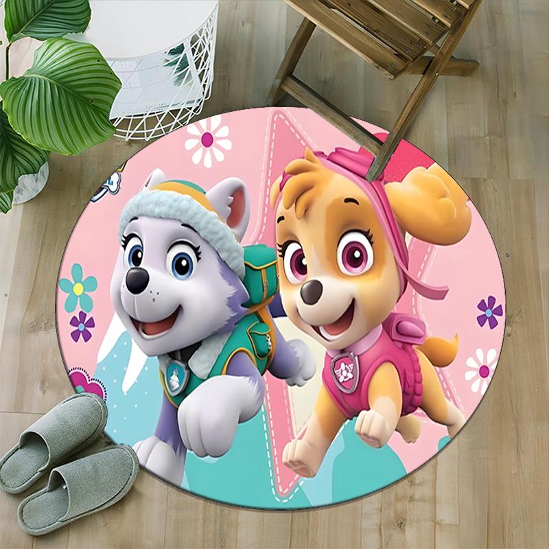 1pc Paw30 Carpet, Round Rug, Comfortable, Suitable for Entryways, Living Rooms, Office, And Bedrooms, Christmas Decoration