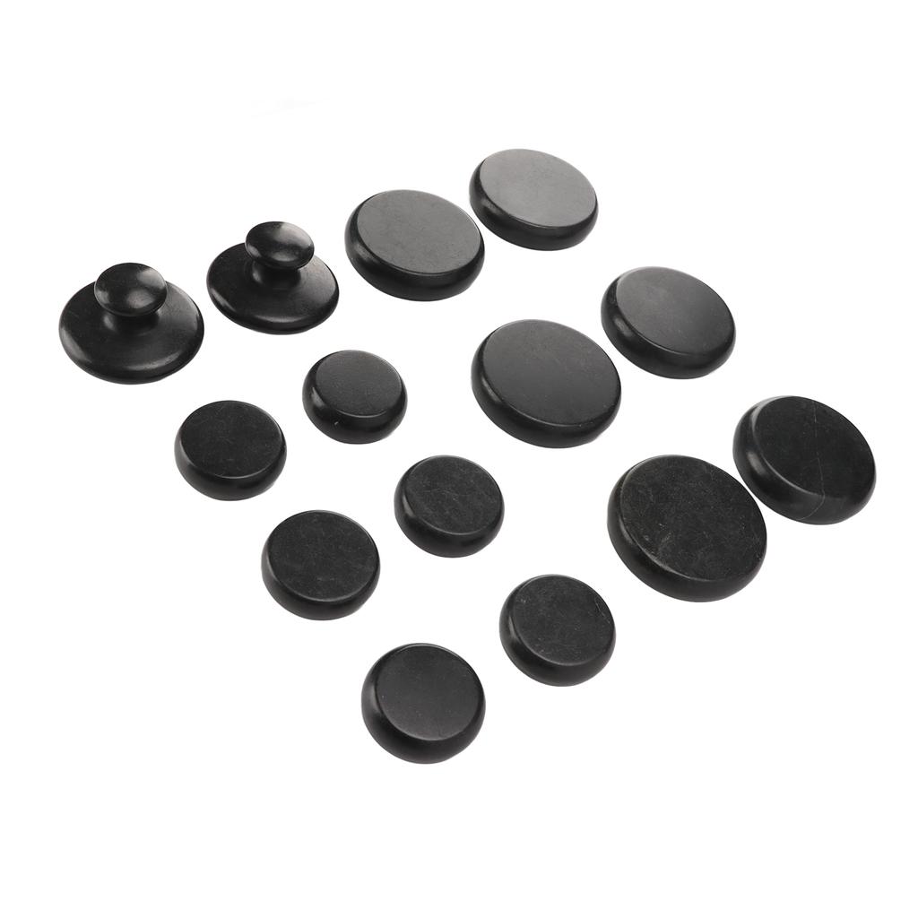 14pcs Massage Stone Set Home Beauty Salon Basalt Muscle Relax Therapy Spa Hot Stone for Men Women