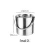 ZISIZ Insulated Stainless Steel Ice Bucket