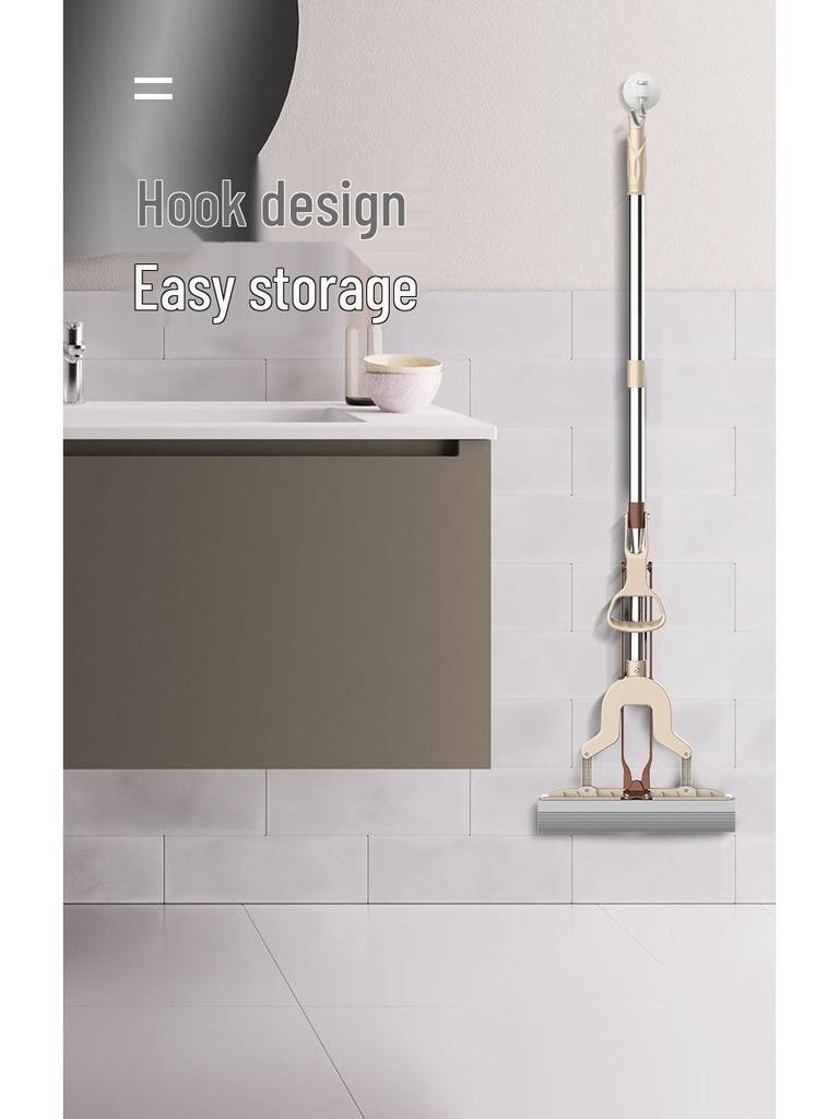 Totole Foldable Absorbent PVA Sponge Mop - Hands-Free, Large Squeeze Design for Easy Cleaning