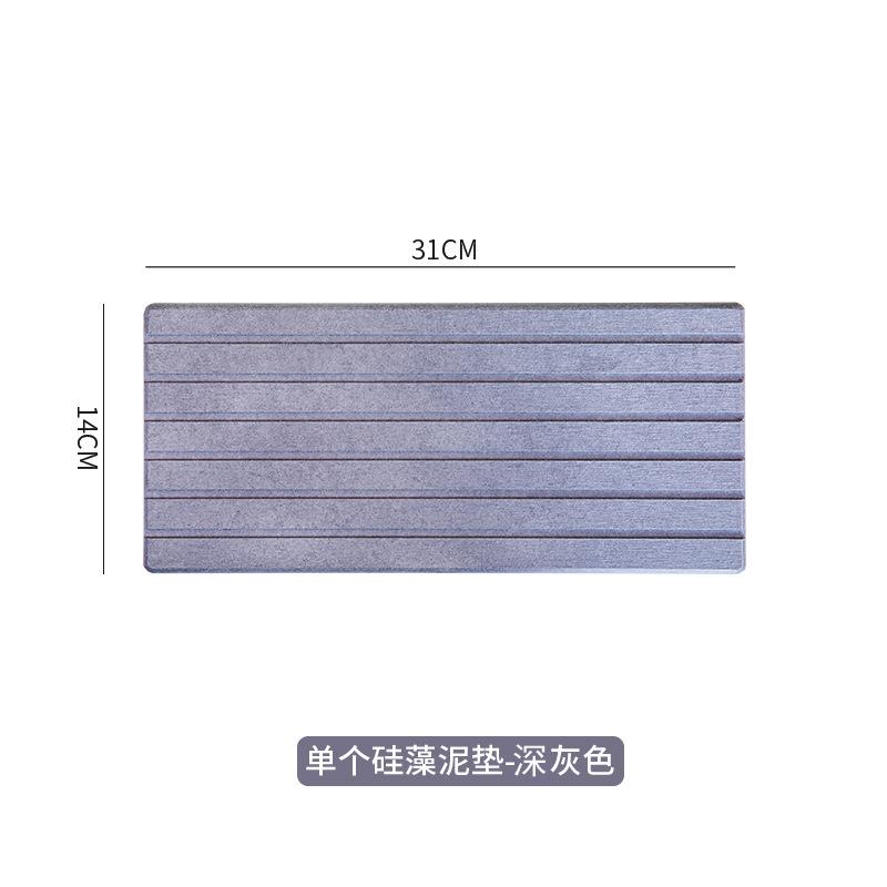 1/2 ks Vodotěsné Diatomitové Podložky s Drážkami Koupelnové Vanity Podnosy Okamžitě Suchý Organizér na Umyvadlo Vodotěsná Podložka
