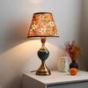 Chinese Retro Ceramic Table Lamp - Warm LED Bedside Light with All Copper Design for Bedroom or Wedding Room