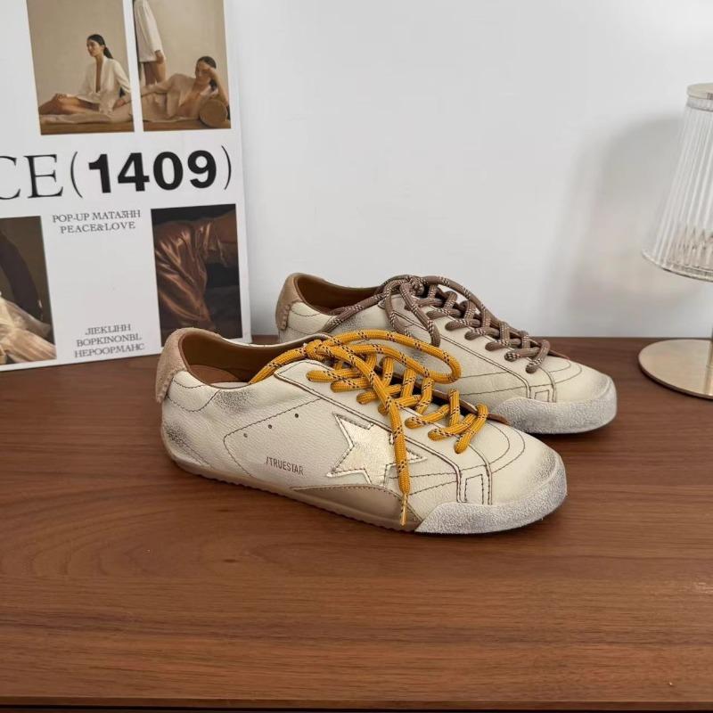 Gg Home Old Retro Star Small Dirty Shoes Women's Board Shoes New Versatile Casual Color Matching Straps Thin Bottom Women