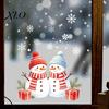 Holiday Atmosphere Home Accents Christmas Snowman Static Glass Sticker, PVC Waterproof Window Decals for Stickers Decoration, Snowflake Clings