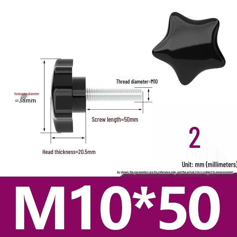 Švestkový květ Hvězdicovitá bakelitová šroubovací rukojeť (M6/M8/M10)