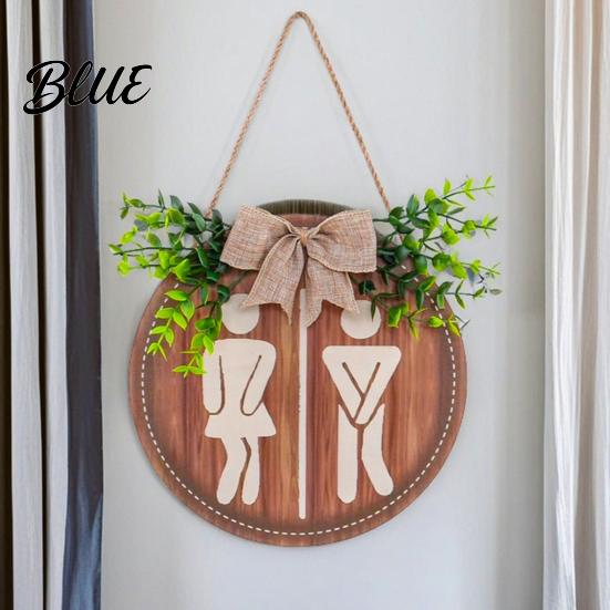 Massivholz Badezimmer Damen Toilette Holzschild Toilettenwandkunst Herren und Rustikale Wohnkultur für Runde Bauernhaus Hängend
