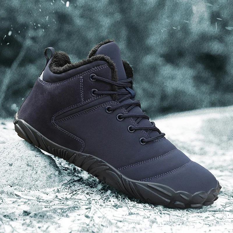 Herrestøvler 2024 Nye Vinter Hjemmesko Varme Herresko Vandtætte Skridsikre Plys Sneakers Mandlige tenis sko Støvler Herre Sneakers Vinter