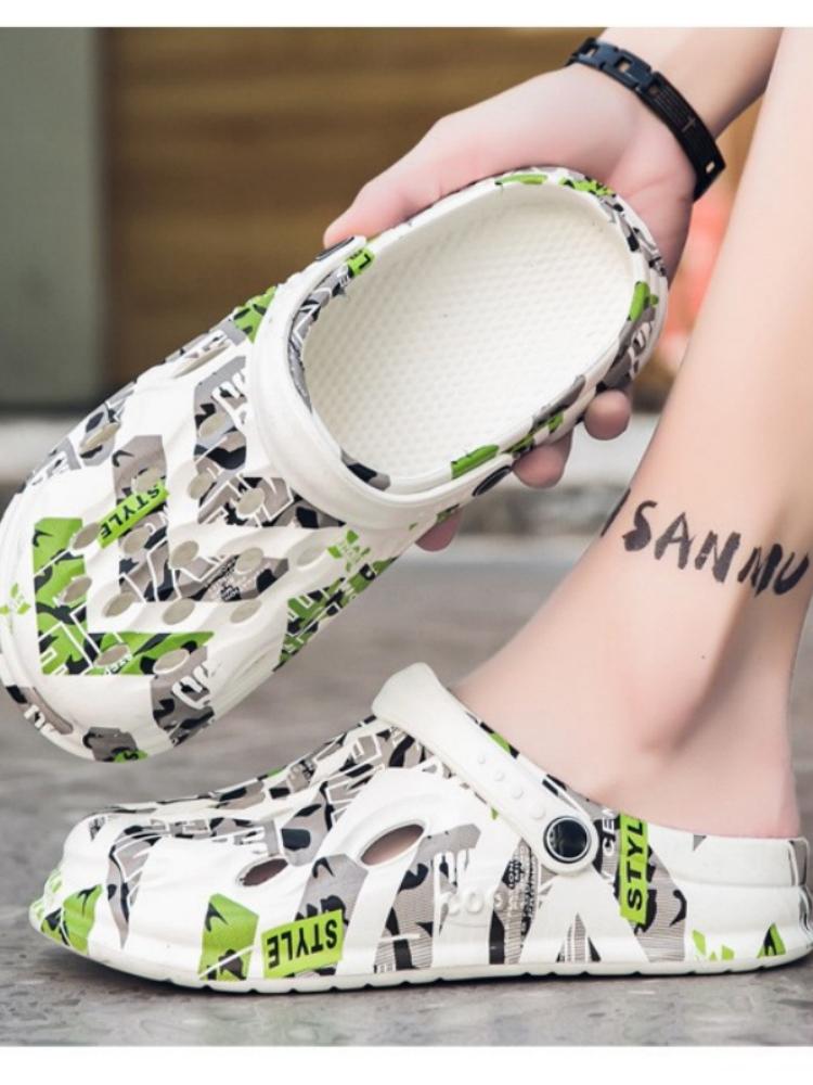 New Men's Summer Outdoor Thick Soles Non-slip Beach Shoes Casual Sandals Eva Soft Slippers Gardern Clogs