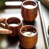 65/180/200ML Big Belly Cup Creative Date Wood Handcarved Anti Scald Tea Cups Simple Coffee Mug Household Drinkware