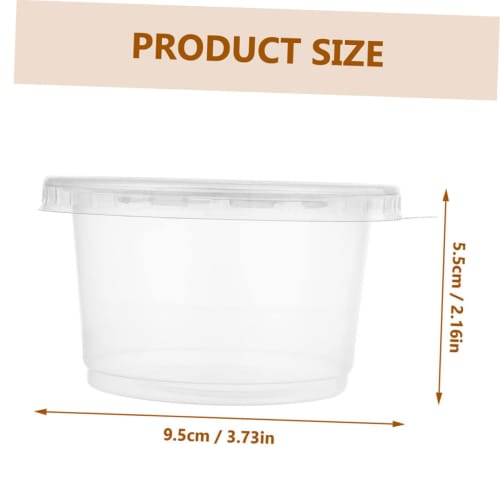 HAWILLOSCH Disposable Soup Bowls with Lids, 50-Piece 200ml Portable Porridge Cups for Salad Dressing, Dessert, and Ice Cream, Convenient for Storage a