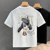 New Summer Men's Short-sleeved T-shirt Cotton American Printed Thin Short T-shirt Top