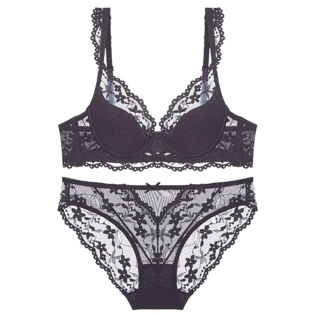 French underwear pure desire thin lace sexy underwear soft steel ring small chest big gathering bra