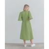 New Fashion Fashion Self-Tie Dress Puff Sleeve Dress Lace Up Bubble Sleeve Dress