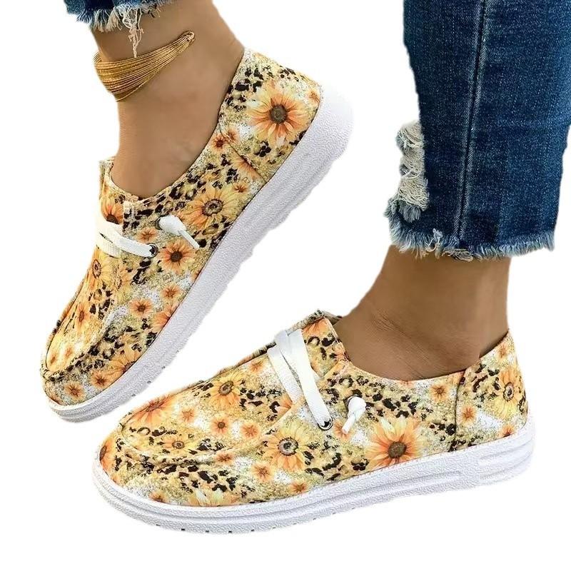 Slip-on Shoes 2025 New Platform Plate Shoes Lace-up Low-top Plus-size Fashion Athleisure Single Shoes for Women