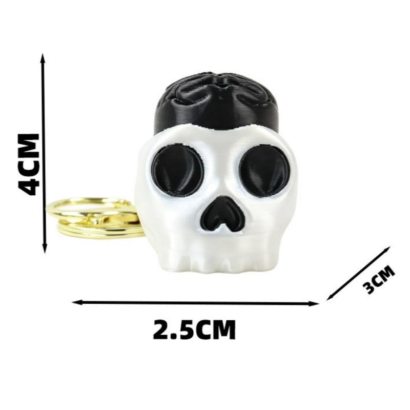 3D Printed Durable Halloween Keychain Cute Pumpkin Skeleton Witch Cat Pendant Trick or Treat Giveaway Gift for Kids