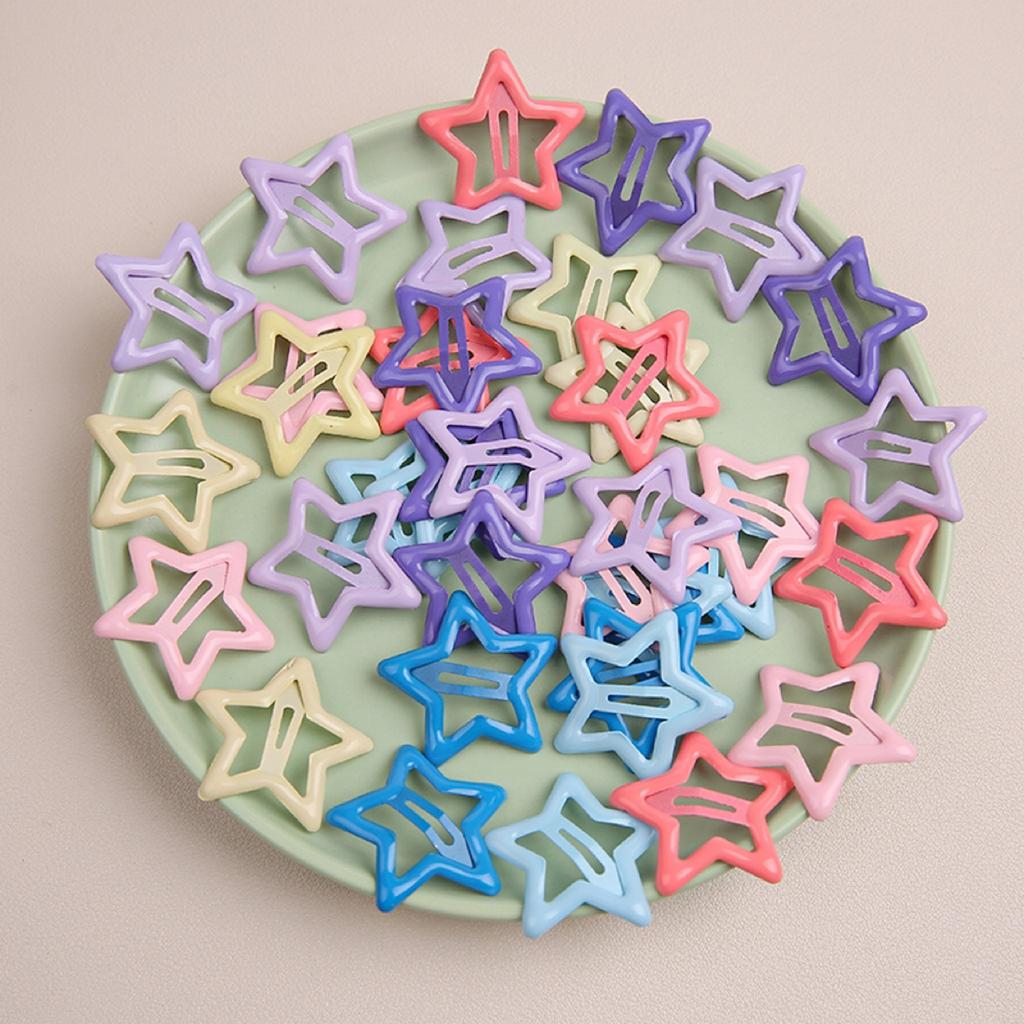10/50pcs Dopamine Star Hair Clips Set Colorful Sweet Shining Star Hairpins for Women Girls Party Accessories Hair Barrettes