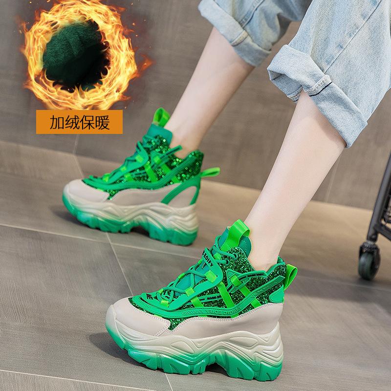 

Inner heightening dad shoes women s platform special sequins women s shoes versatile casual fashion women s shoes 39