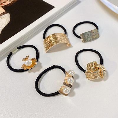 Koreanischer Perlen-Haarring – Pferdeschwanz-Gummiband im europäischen und amerikanischen Stil