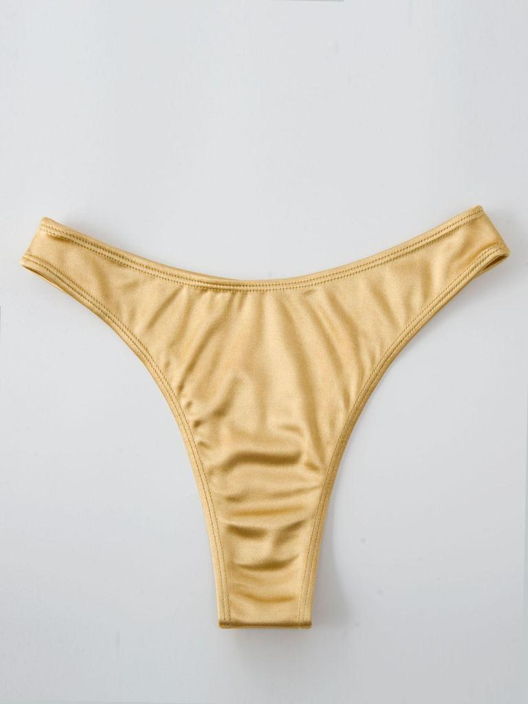 2024 Women's European & American Swimwear: New Sexy U-Shape & V-Shape Metal Bikinis in Stock
