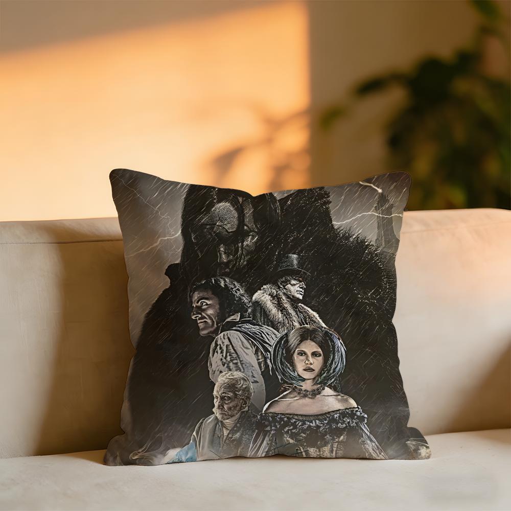 Frankenstein Cushion Cover Cozy Velvet Throw PillowSoft Warm Cushion For Sofa  Bed
