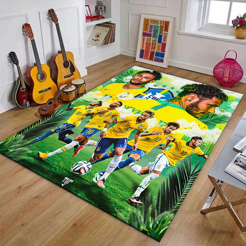 1pc Neymar14 Design Printed Area Rug Carpet for Bedroom Living Room Home Decor Rugs Mat Non Slip Mat Rug for Bedside