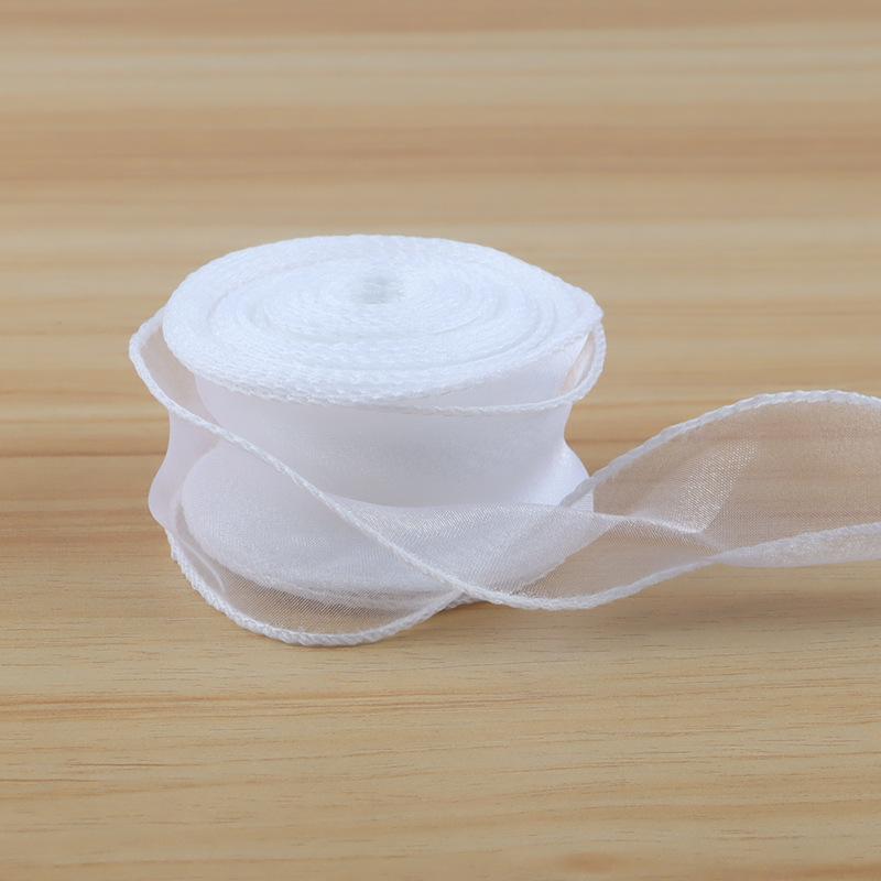 10 Yards Soft Fishtail Organza Ribbon Eco-Friendly Sheer Craft Ribbon for Gift Box Wrapping Bridal Shower DIY Handmade Ornaments
