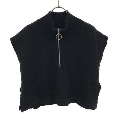 ALLEGE Made In Japan Half Zip Knit Vest Black Women Used