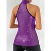 Hot Style Sexy Simple Sequined Halter Neck Strap Hot Girl Inner Wear Tops and Vests for Women