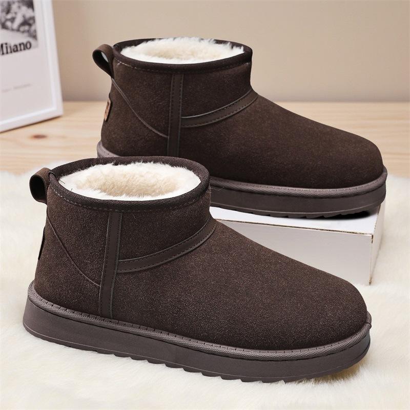 

Новые зимние ботинки большого размера на платформе, короткие ботинки, повседневные, для улицы, универсальные, теплые, мужская обувь 45 темно-коричневого