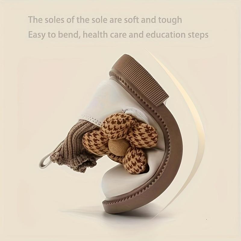 První botičky pro holčičky - Měkké dětské kozačky se zapínáním na patentky, Protiskluzová TPR podrážka, Snadno nazouvací boty pro učení chůze, Boty zdobené květinami