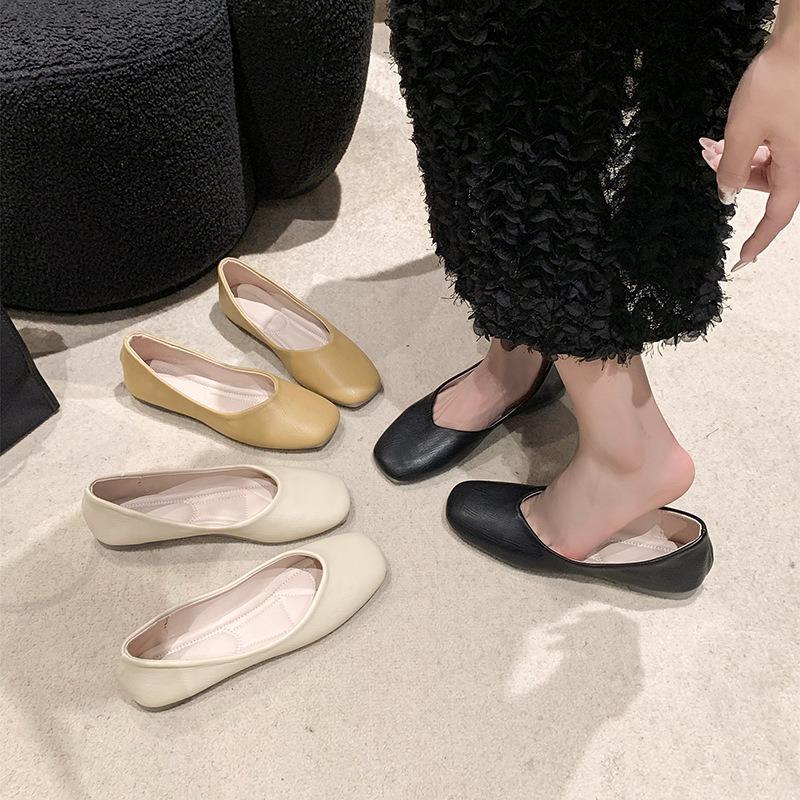 Soft-soled Mary Jane Shoes Round Head Shallow Mouth Spring and Summer New Commuting Versatile One-word Strap Single Shoes Flat-soled Women's Shoes