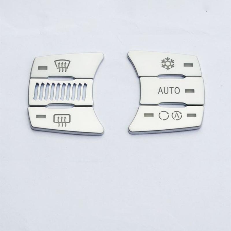 6 Teile/satz ABS Auto Zentrale Konsole Klimaanlage Taste Abdeckung Zubehör Für BMW 5 Series E60 520li 523li 525li 530li