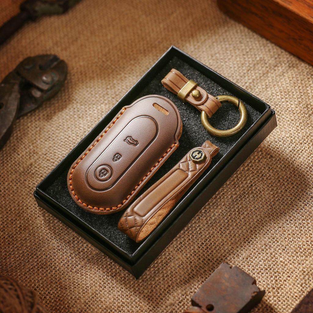 Handmade Genuine Leather Key Cover for Huawei AITO Jinkang Seres M7/M5