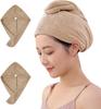 Quick Drying Hair Towel Women's Bathroom Accessories Care Hat Strap Buckle Sauna Towel
