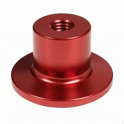 10-Millimeter Gewindegriffknopf Eloxiert Glattes Aluminium M10 Bohrung Rot