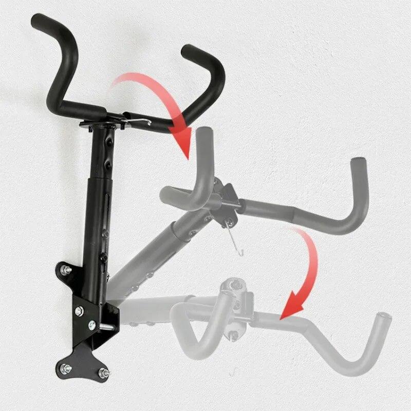 1PCS Wall Beam Stretchable Stand MTB Hanging Holder Room Wall Mounted Bicycle Rack 360 Degree Rotating Heavy Duty Storage Rack