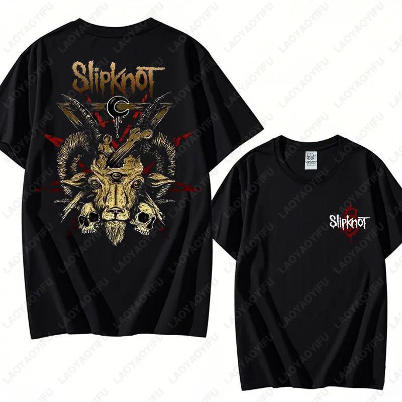 Prepare for Hell Tour T-shirt Heavy Metal Cotton Tops Man Rock Band Tee Men Slipknots Double Sided Print Clothes Women Clothing