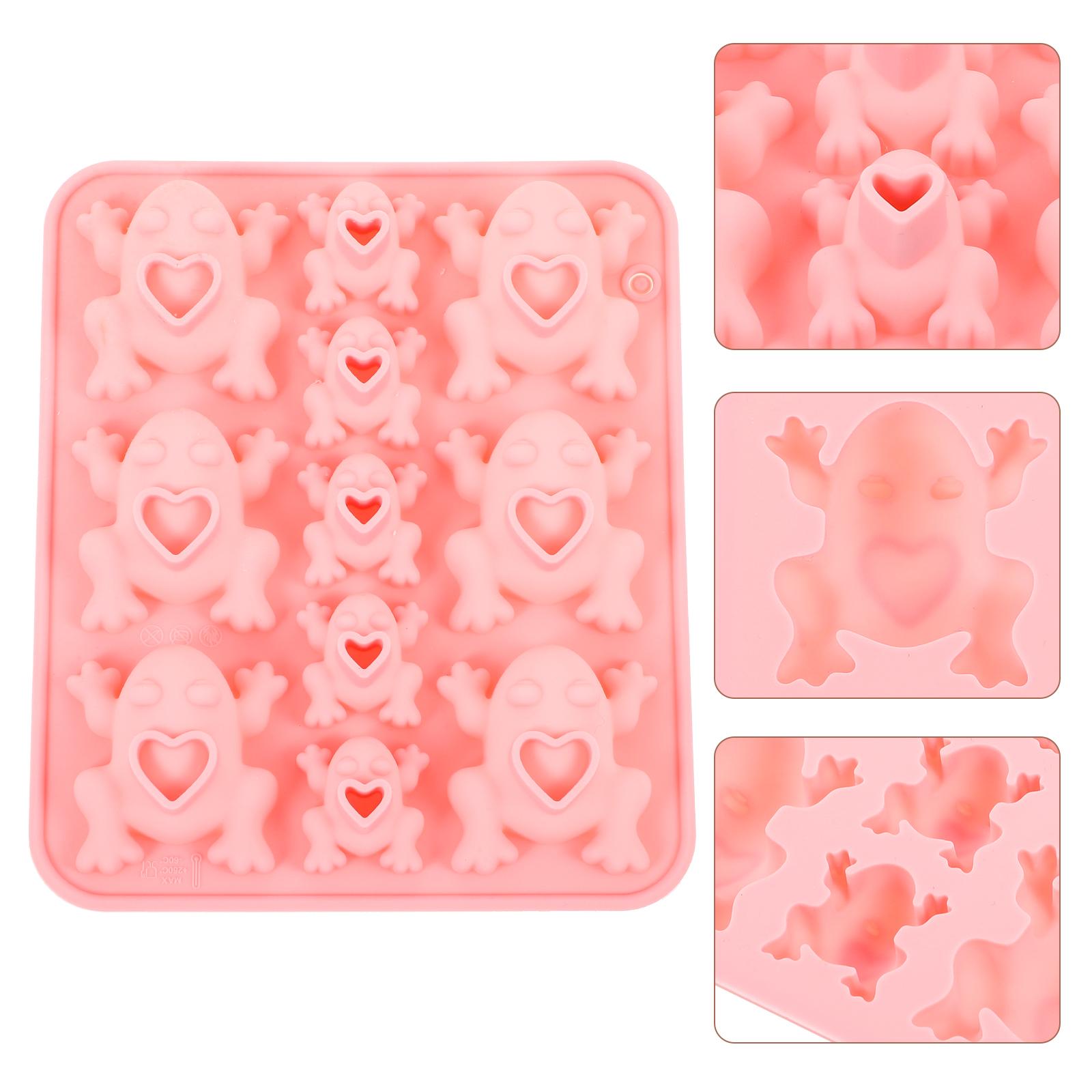 

Cake Pans Frog Mold Making Kit Fondant Molds Liner Heart Shaped Pink DIY Candy розовый