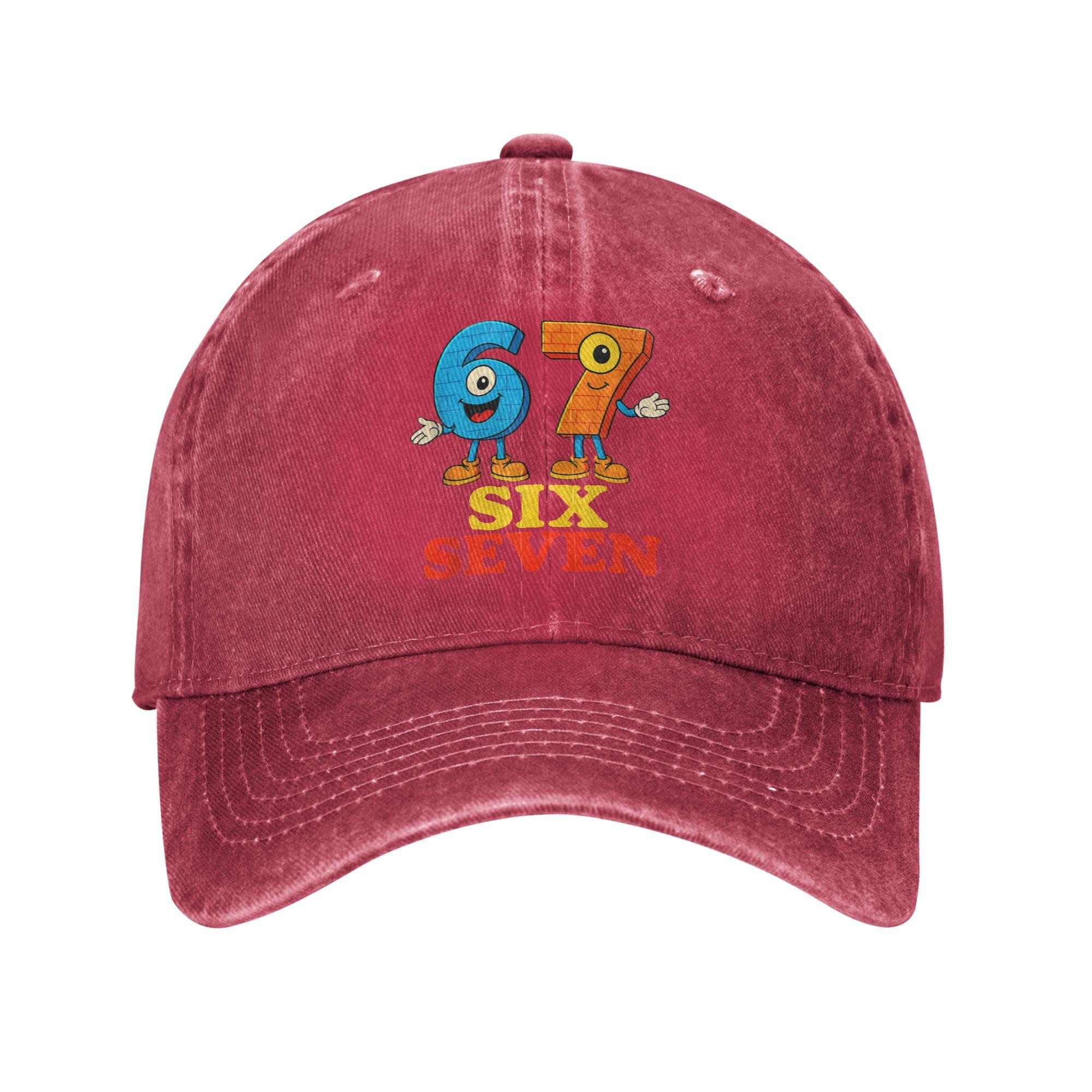 

67 Six Seven 67 Funny Italian Brainrot Fun Gaming Meme Casual Baseball Cap For FeUnisex Unisex Summer Outdoor Sport Hip Hop Hats One Size
