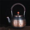 Chinese Style Roasted Black Copper Kettle Handcrafted Boiling Teapot Large Capacity Thickened Tea Kettle Ceramic Stove Brewing