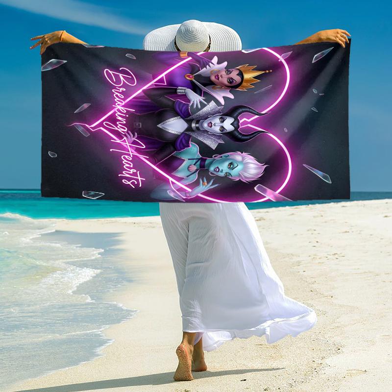 Villains Towel Large Quick-Drying Microfiber soft S-Square Pants-s Beach Towel for Travel Fitness Bathing Camping. 0730s146