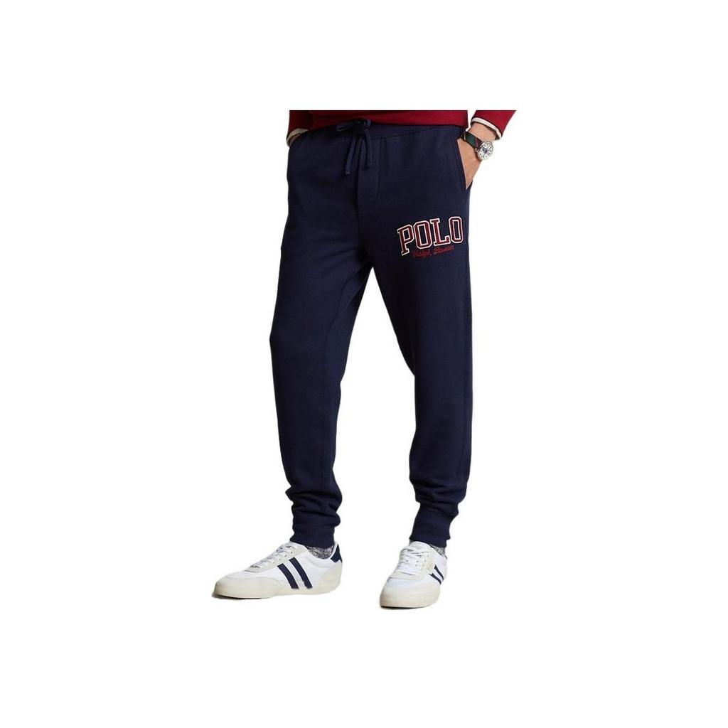Polo Ralph Lauren FW22 Letter Logo Mid-Rise Drawstring Knit Sweatpants Men Sweatpants Navy-Blue MNPOPNT1BQ20269-410