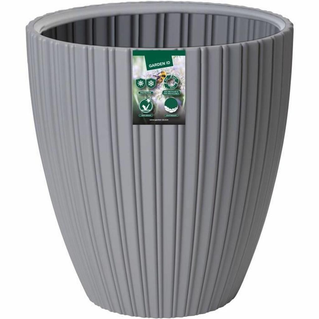Plant Pot Garden ID Fancy Grey Polyethylene 40 X 42 Cm