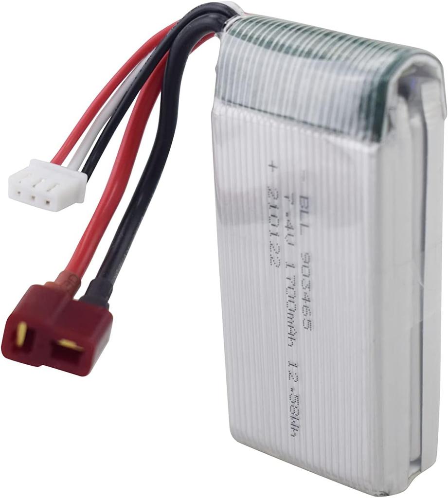 7.4V 1700mAh LiPo Battery for RC Cars – Optimized Performance, Safe and Durable – Efficient Charging – Silver